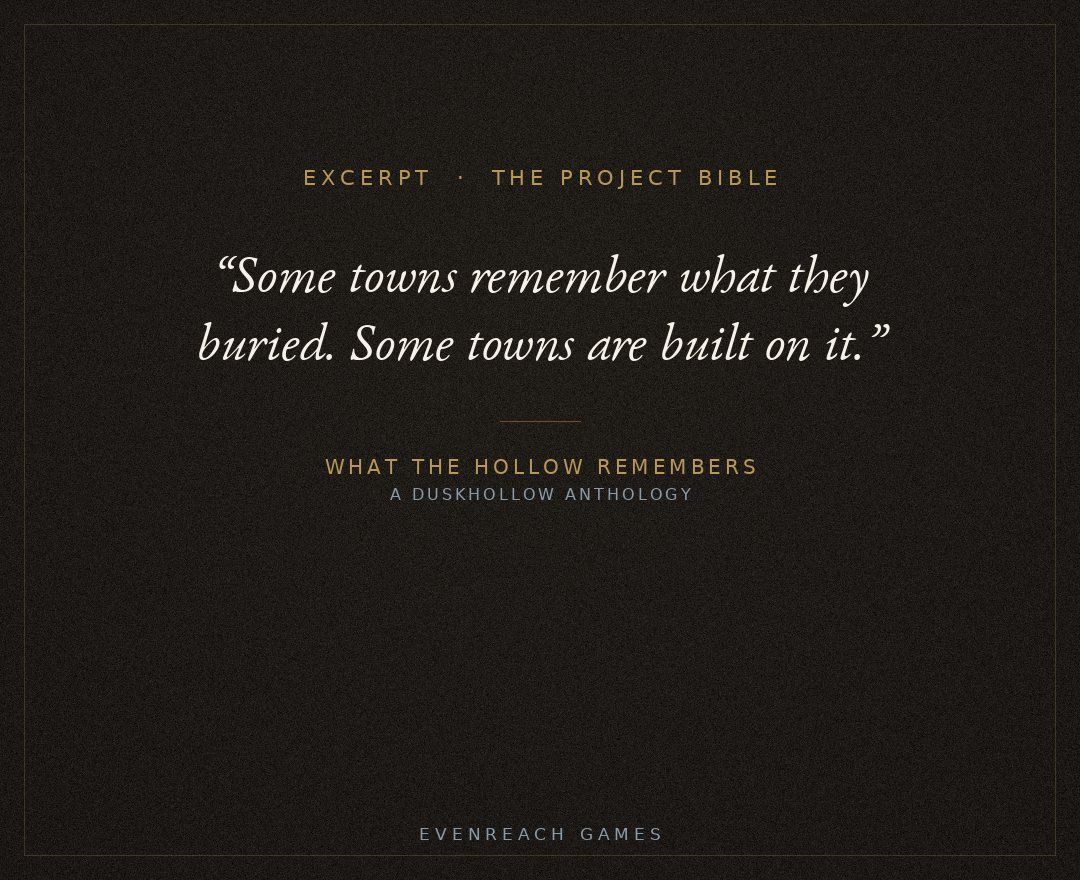 Some towns remember what they buried. Some towns are built on it.