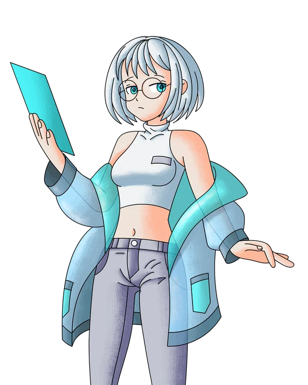 Preliminary character art of Rei