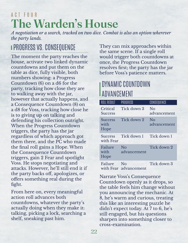 Page from Where the Watermint Grows: Act Four: The Warden&rsquo;s House